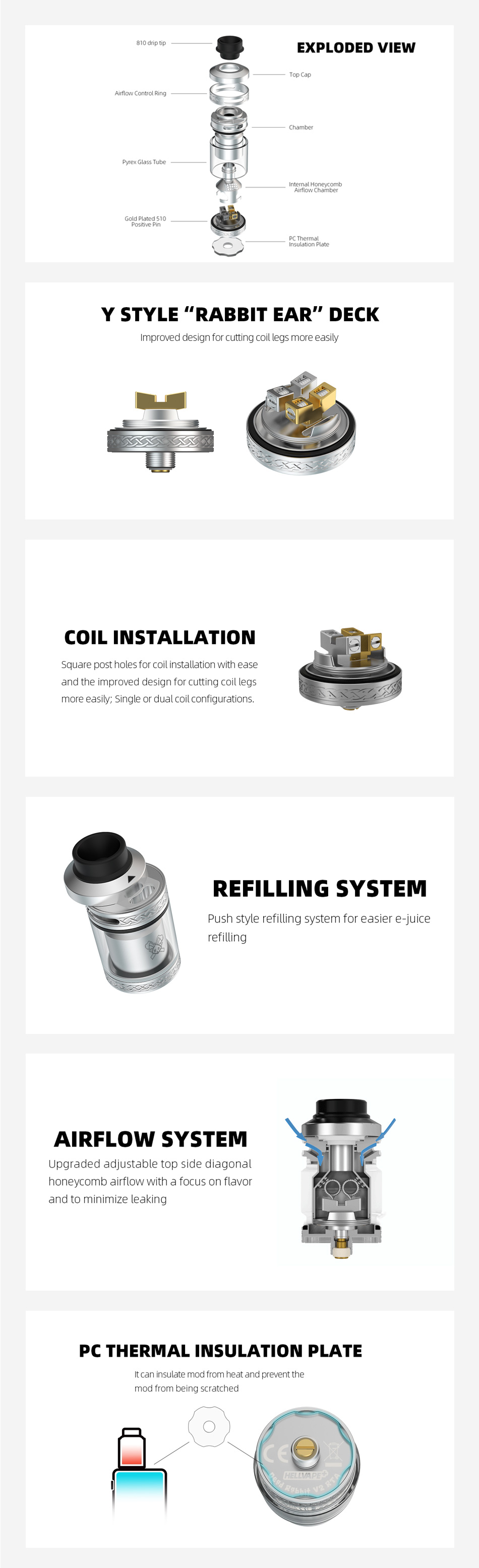 вейп наргиле Hellvape Dead Rabbit V2 RTA 2ml