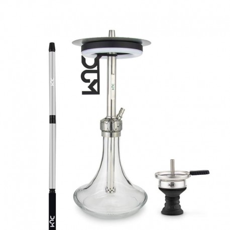 DUM Shisha Victoria SS39 Silver-Transparent 48cm