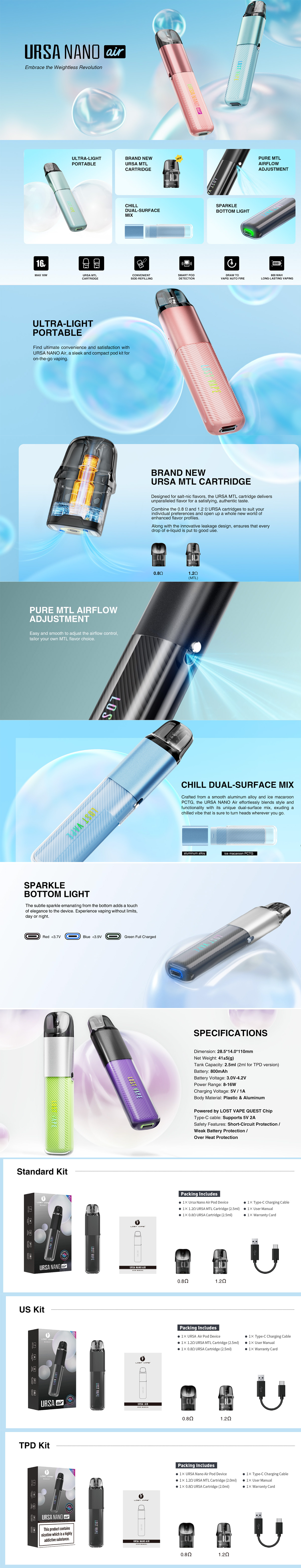 вейп устройство Lost Vape Ursa Nano Air